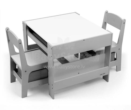 MILLY MALLY 5489 Furniture set - Table and two chairs Sven Grey