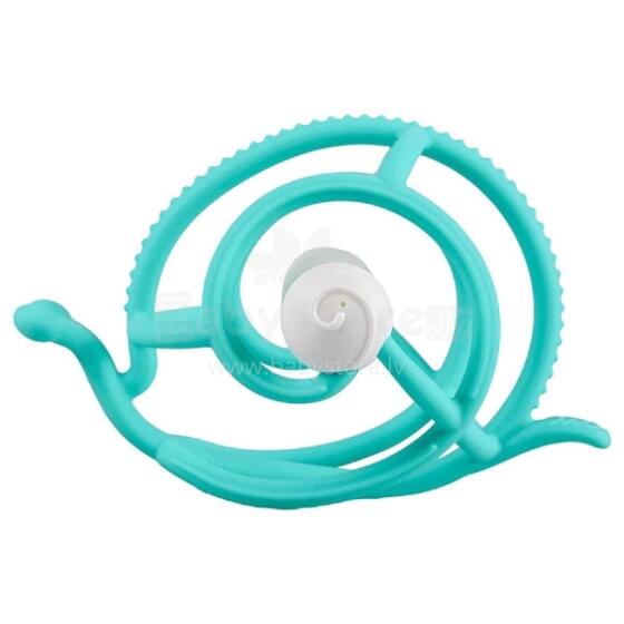 Mombella 00604 Teal Snail Rattle Teether