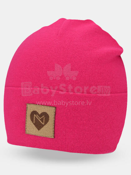 NOVITI CP058-G-03 Cotton cap rolled up double heart fuchsia 44/46 cm