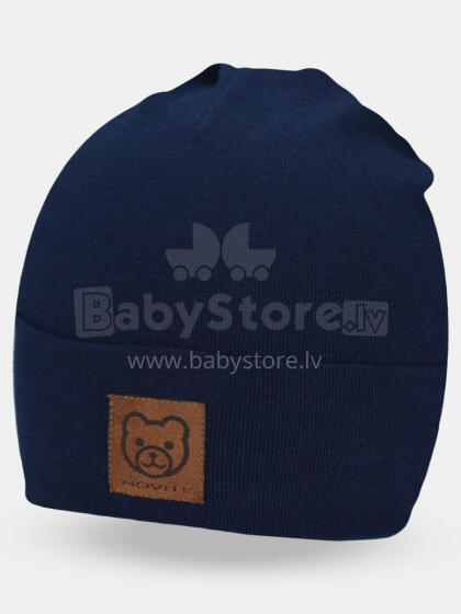 NOVITI CP059-B-02 Double cotton folded cap teddy bear navy blue 44/46 cm