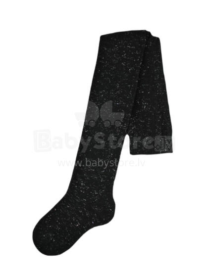 NOVITI RB002-G-02 Cotton tights black silver lurex 68/74