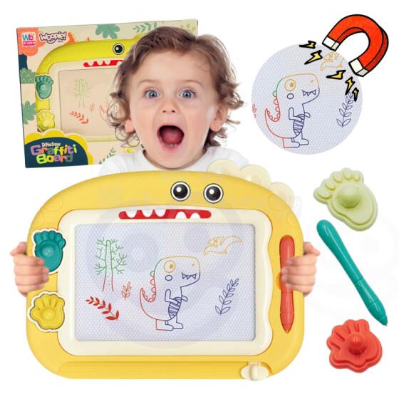 WOOPIE 48181 Magnetic board Dinosaur yellow