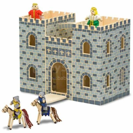Melissa&Doug Fold Go Castle Art.13702 Puidust mänguasja lukk