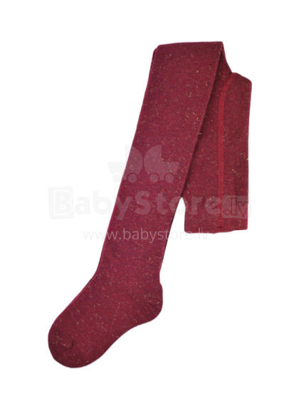 NOVITI RB002-G-04 Zeķubikses kokvilnas bordo melanža zelta lurekss 104/110