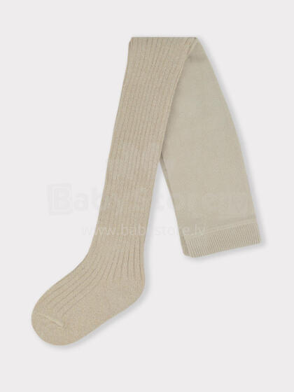 NOVITI RB005-G-03 Tights striped beige with beige lurex 140/146