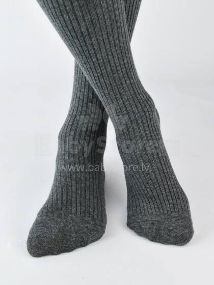 NOVITI RB007-G-04 Cotton tights stripe graphite melange 128/134