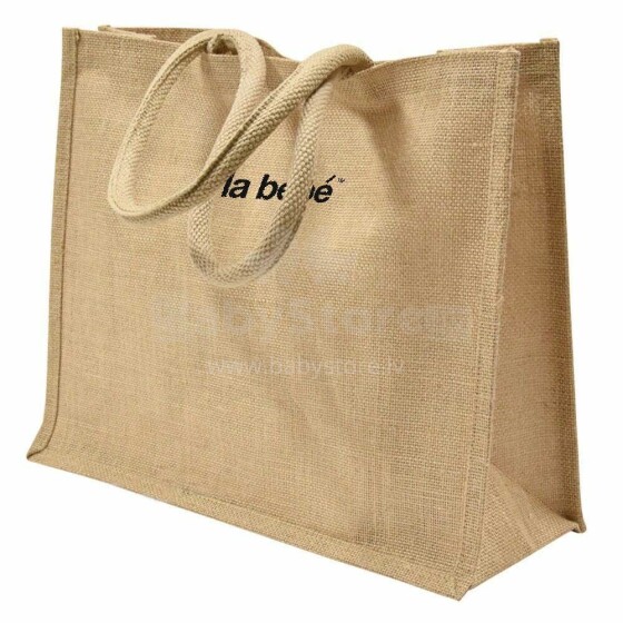 La bebe™ Shopper bag  Art.23615 Jute Bag Teкcтильная сумка из джутовой ткани с ручками 33x15x40см