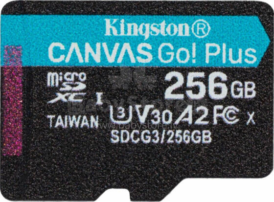 Karta Kingston Canvas Go! Plus MicroSDXC 256 GB Class 10 UHS-I/U3 A2 V30 (SDCG3/256GBSP)