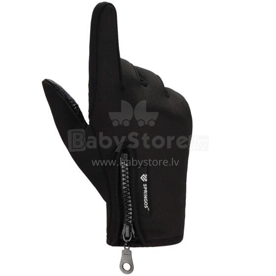Universal winter phone touch gloves Springos GL0004 XL size, black
