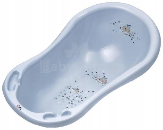MALTEX Bathtub 84cm with stopper Whale satin blue