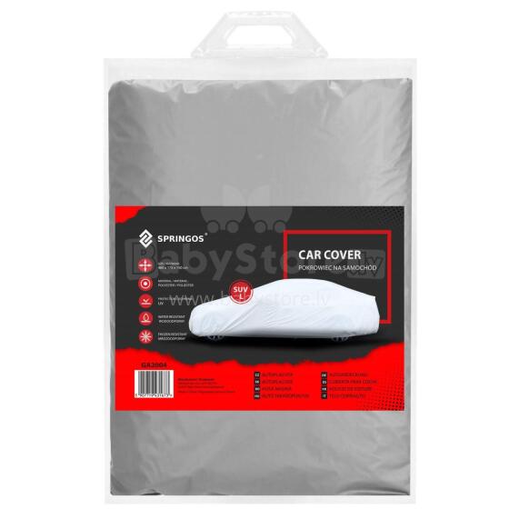 Car Cover Springos GA2004, 480x175x150 cm, Waterproof, SUV, Gray