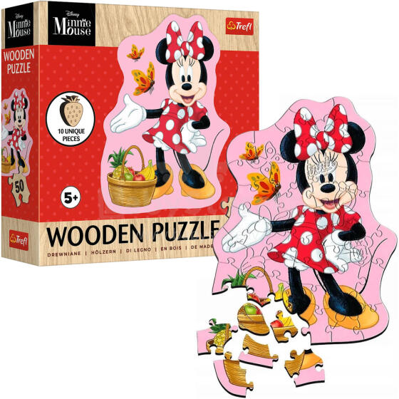 MINNIE *50* PUZZLE DREWNIANE KONTUR