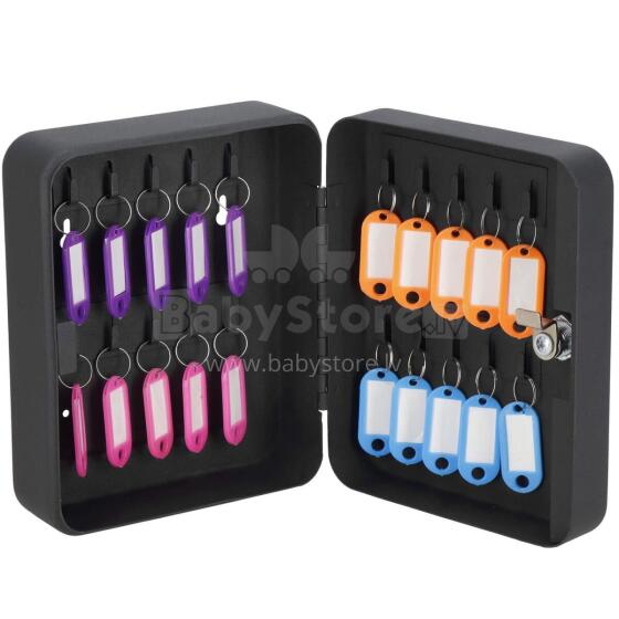 Key storage box Springos HA5029 metal safe, black