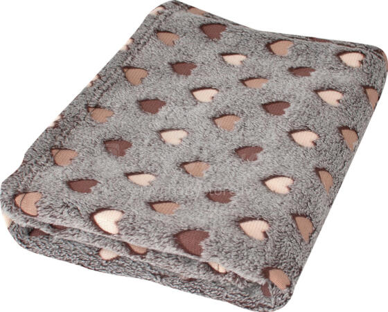 Детское одеяло MATEX MILLY из микрофибры 75X100 [TB0294_18] сердечки темно-коричневый