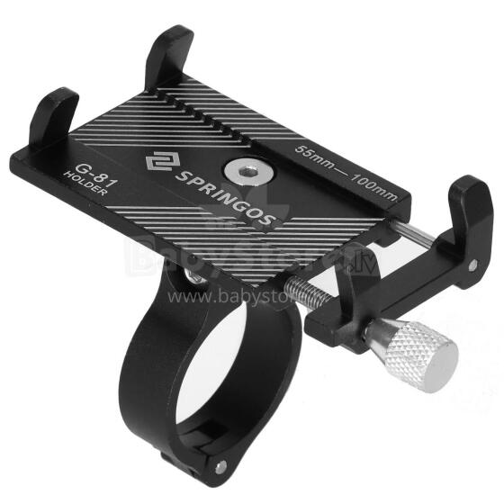 Bicycle phone holder Springos BA0059 aluminum