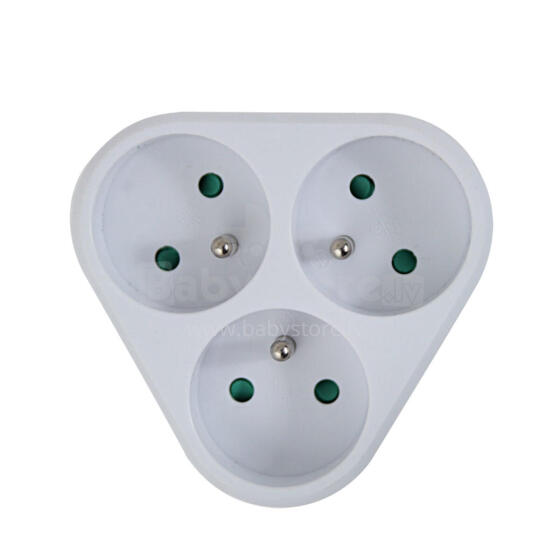 ESPERANZA ELEC. SOCKET SPLITTER 3 SOCKETS WHITE