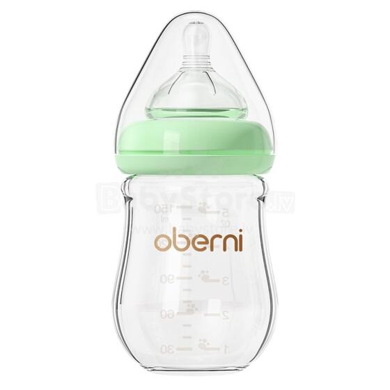 Oberni Anti-Colic Glass Baby Bottle Art.237439 Green