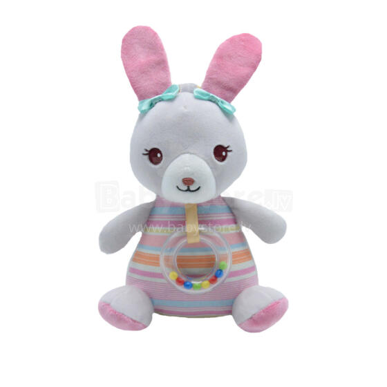 AXIOM 9470 Music box Bunny pink with blue bows 20 cm