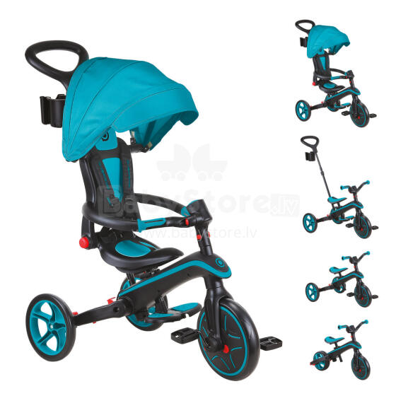 GLOBBER trike Explorer Trike Foldable 4 In 1, teal, 732-105