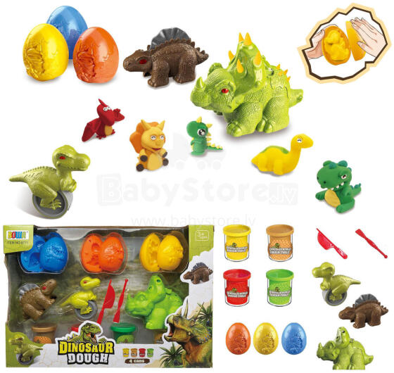 MASA PLASTYCZNA Z FOREMKAMI DINOZAURY