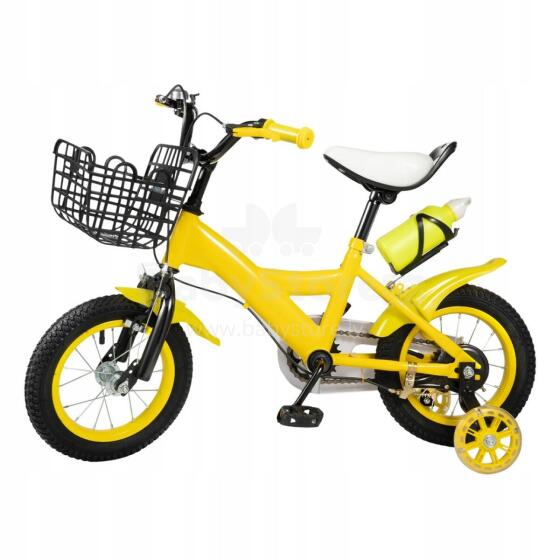 Kids Bike Wheels Collas 12' Yellow Art.238297  Bērnu divritenis (velosipēds) ar palīgriteņiem