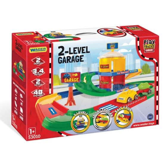 WADER 53010 Play Tracks Garage 2-level garage