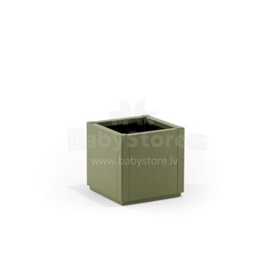 Flower box square Ethica 36x36x35cm green