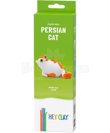 HEY CLAY HCL30113CEE Figurine Fluffy animals Persian cat 3 pack