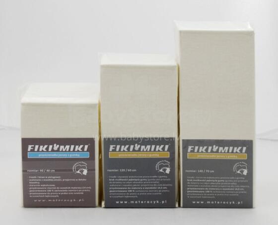 FIKI MIKI Jersey Sheet 120x60 Cream