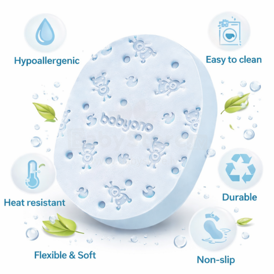 BabyOno Super Soft Art.1640/02 Blue Children's bath sponge