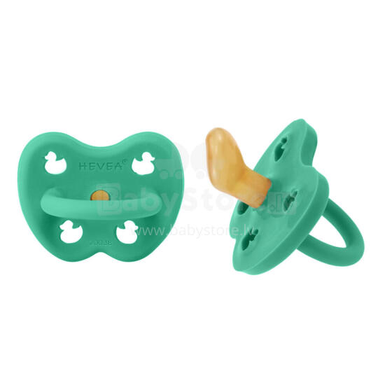 Hevea Natural Rubber Pacifier Anatomical Art.239430 Pop of Green Anatomiskā/ortopēdiskā lateksa māneklītis 3-36 mēn,2 gab