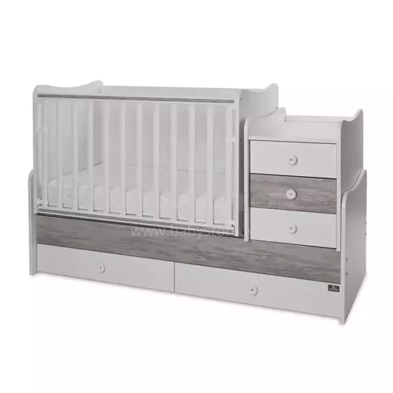 Lorelli Maxi Plus Art.10150580043P White/Artwood  Детская кровать-трансформер