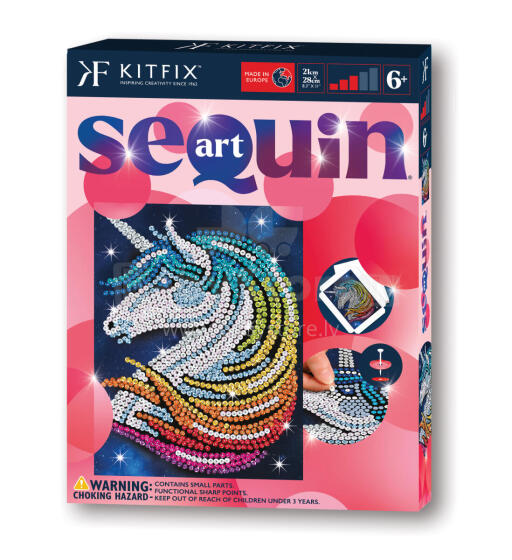 KITFIX DIY set Sequin Art Red Stardust Unicorn