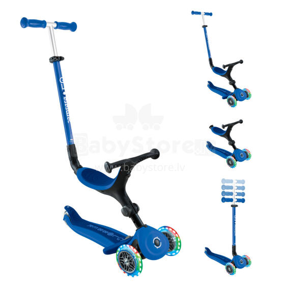 GLOBBER scooter Go Up Active Lights, navy blue, 744-100
