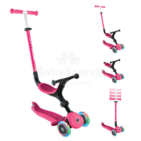 GLOBBER scooter Go Up Active Lights, pink, 744-110