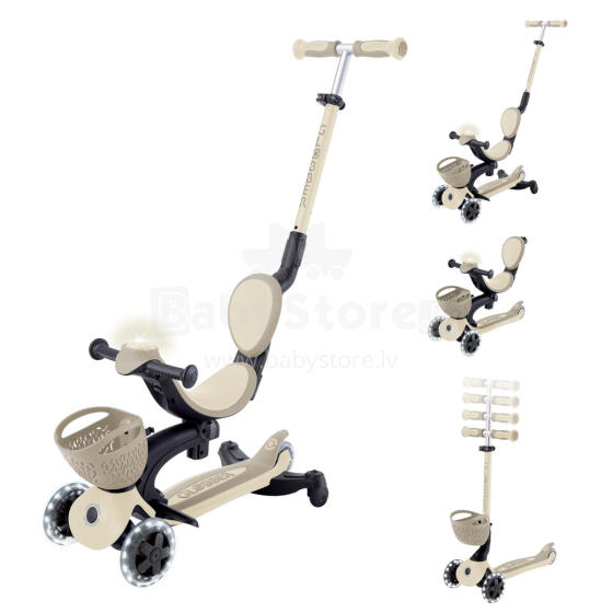 GLOBBER scooter Go Up Baby Lights 360 °, brown, 844-466