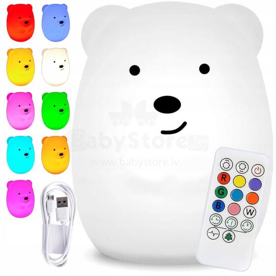 Kids Severno  Projector Bear Art.239839 Children's night light led rabbit touch rgb remote control