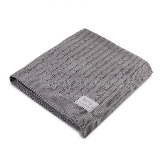 EWA 916570 Bamboo blanket, gray braid