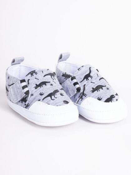 SCORPIO OBO-209C Grey dinosaur shoes for boys 6-12m