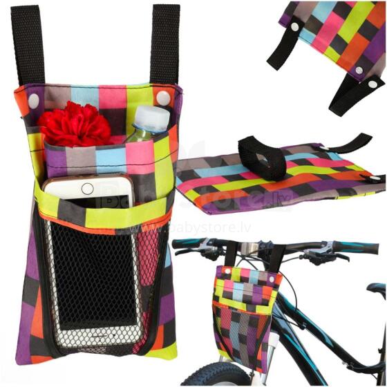 Ikonka Art.KX3268_1 Soma velosipēda motorollera stūrei telefona pannier velosipēda krāsas pārbaude