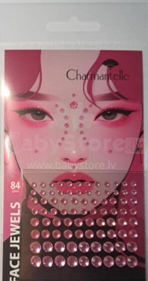 A sheet self-adhesive pink gemstones