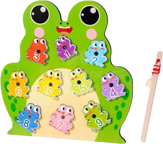 Generisch Magnetic Fishing Games Frog Art.241387 Koka puzle ar magnētiem Vardīte