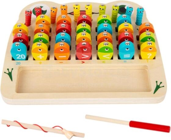 Riaisttd Fishing Wood Game Alphabet and Number Art.241388 Koka puzle ar magnētiem