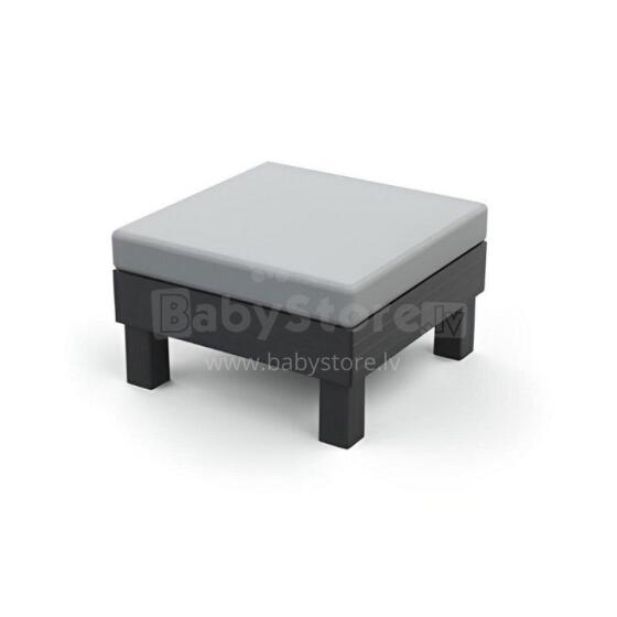 Garden stool/table Element with cushion gray/light gray