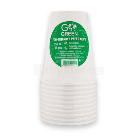 Go Green ecological glasses 350ml 10 pcs. white