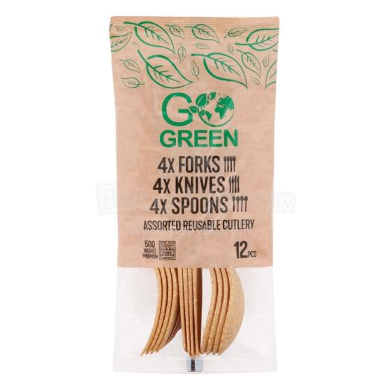 Reusable Assorted Cutlery Set 12 Pieces Go Green