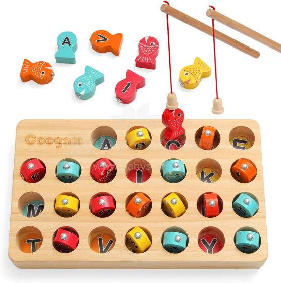 Coogam Wooden Magnetic Fishing Game  Art.241409 Деревянный пазл/рыбалка с магнитами