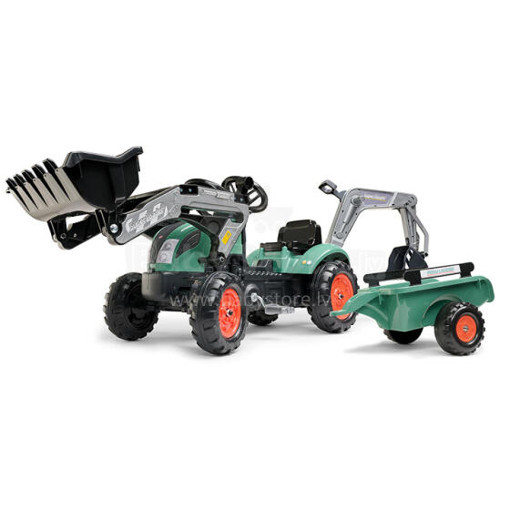 Falk pedaalidega traktor Farm Lander kopa ja käruga