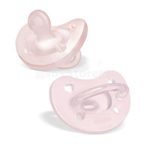 CHICCO 00073087110000 Pacifier PF SOFT pink 6-16m 2 pcs