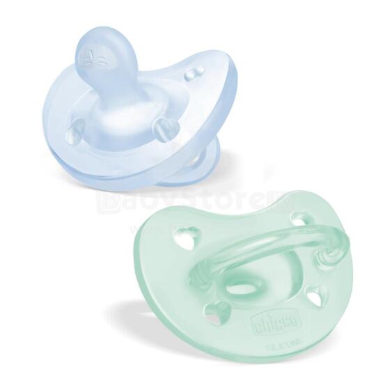CHICCO 00073087210000 Pacifier PF SOFT blue 6-16m 2 pcs
